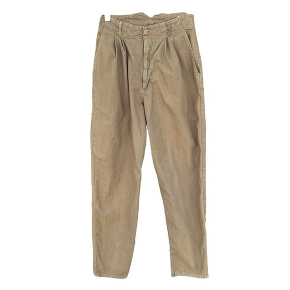 VTG 80s 90s BONGO High Waist Pleated Mom Pants Tapered Sz 7 USA Parachute Style - Picture 1 of 16